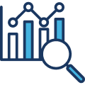 Back Office Support data research icon